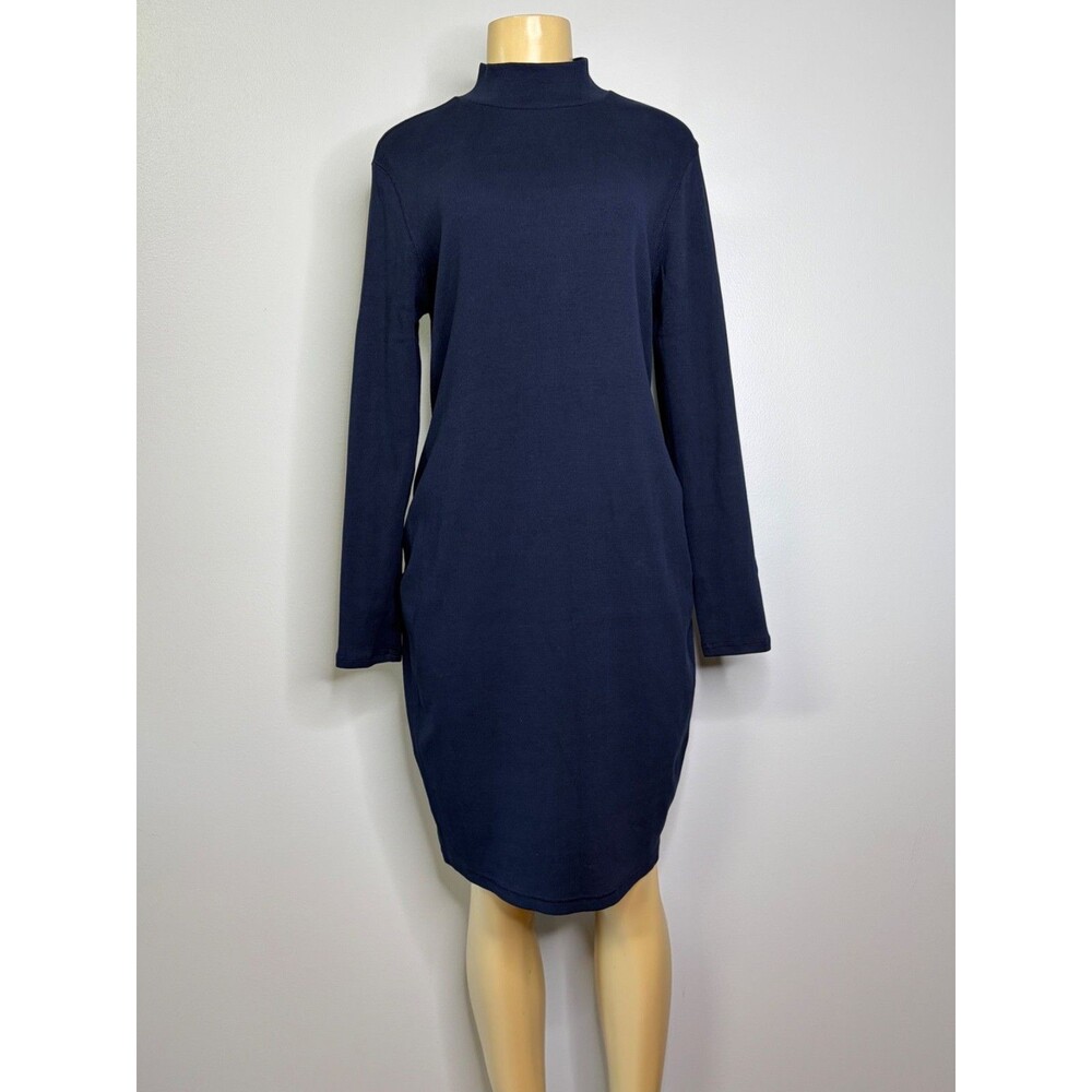 Old Navy Maternity Blue Turtleneck Long Sleeve Dress Size L